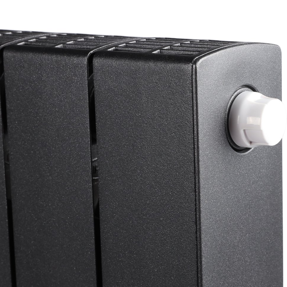 Биметаллический радиатор отопления Rifar Supremo Ventil SVR 500 8 секций нижнее правое подключение антрацит в ДНР