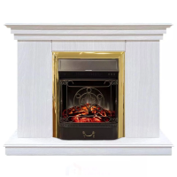 Каминокомплект Хорошие Камины Марс с очагом RealFlame Majestic Lux BR S белое дерево в ДНР