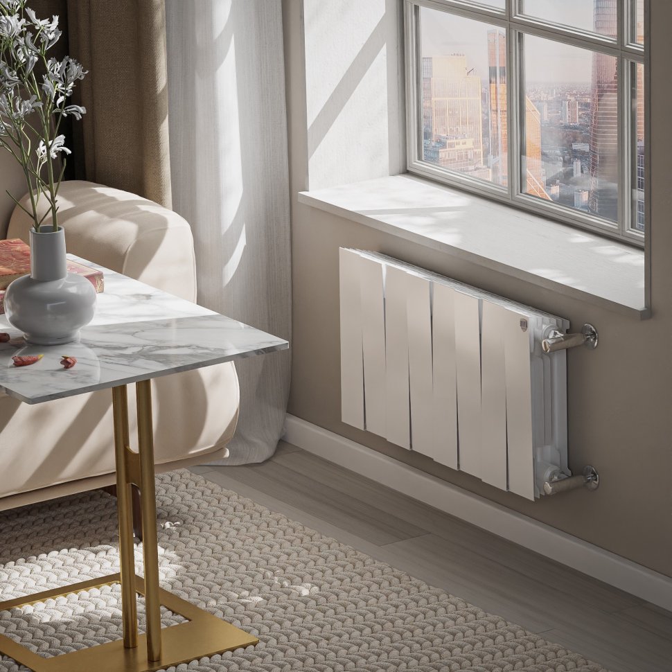 Биметаллический радиатор отопления Royal Thermo PianoForte 300 белый 8 секций в ДНР