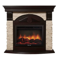 Каминокомплект Firelight Torre 30U (угловой) с очагом Electrolux EFP/P-3020LS сланец слоновая кость/шпон темный дуб в ДНР
