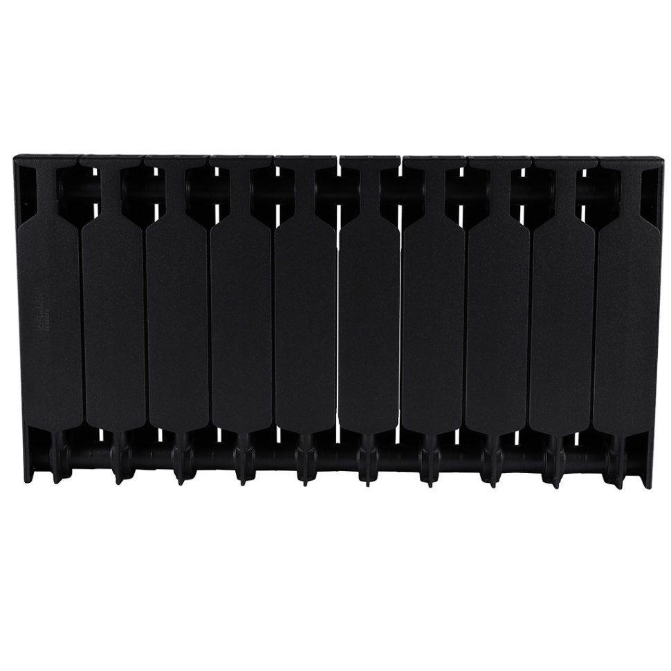 Биметаллический радиатор отопления Rifar Supremo 350 боковое подключение 10 секций антрацит в ДНР