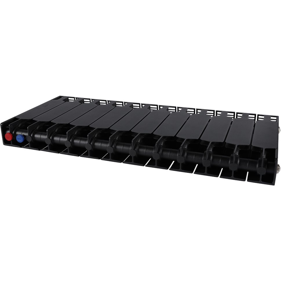 Биметаллический радиатор отопления Rifar Supremo Ventil SVR 350 12 секций нижнее правое подключение антрацит в ДНР