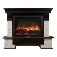 Каминокомплект Firelight Forte 30S с очагом Electrolux EFP/P-3020LS камень белый/шпон темный дуб в ДНР