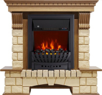Каминокомплект Royal Flame Pierre Luxe шампань с очагом Aspen Black в ДНР