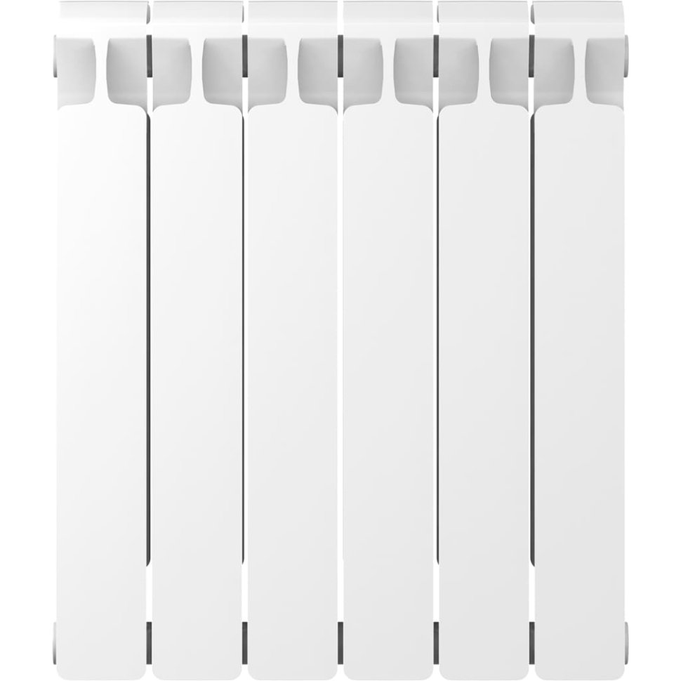 Биметаллический радиатор отопления Rifar Monolit 500 боковое подключение 6 секций белый RAL 9016 в ДНР