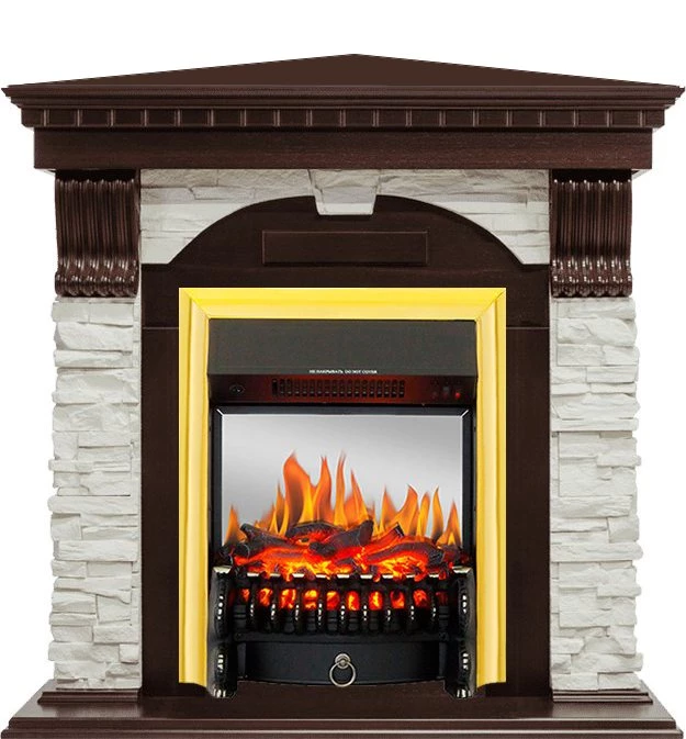 Каминокомплект Royal Flame Dublin угловой с очагом Fobos FX M Brass в ДНР