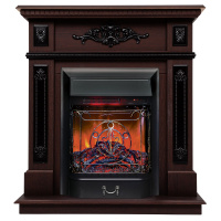 Электрокамин RealFlame Lilian DN орех с очагом Majestic Lux Black RC