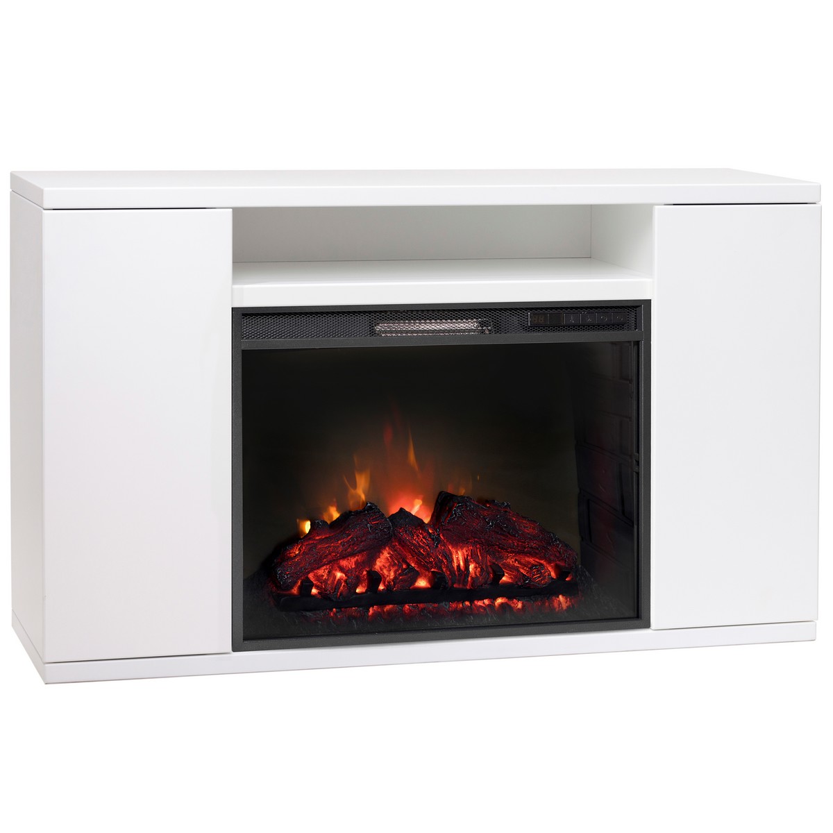 Электрокамин RealFlame Brooklyn 25,5 WT белый с очагом Sparta 25,5 LED Электрокамин RealFlame Brooklyn 25,5 WT белый с очагом Sparta 25,5 LED