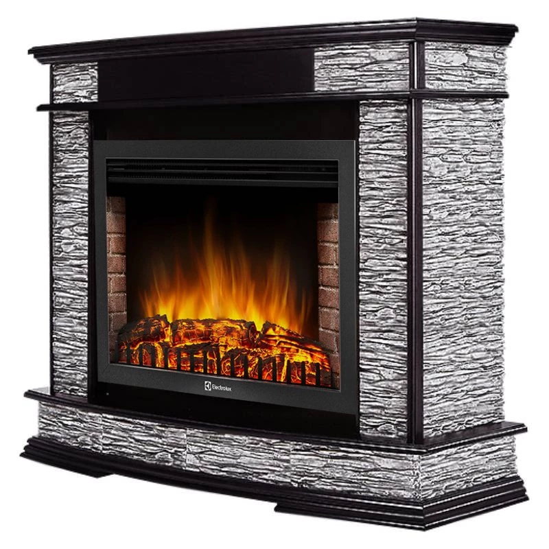 Каминокомплект Firelight Scala 30 с очагом Electrolux EFP/P-3020LS сланец скалистый серый/шпон венге в ДНР