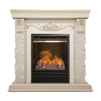 Электрокамин RealFlame Patricia WT белый дуб с золотой патиной c очагом 3D Olympic Электрокамин RealFlame Patricia WT белый дуб с золотой патиной c очагом 3D Olympic