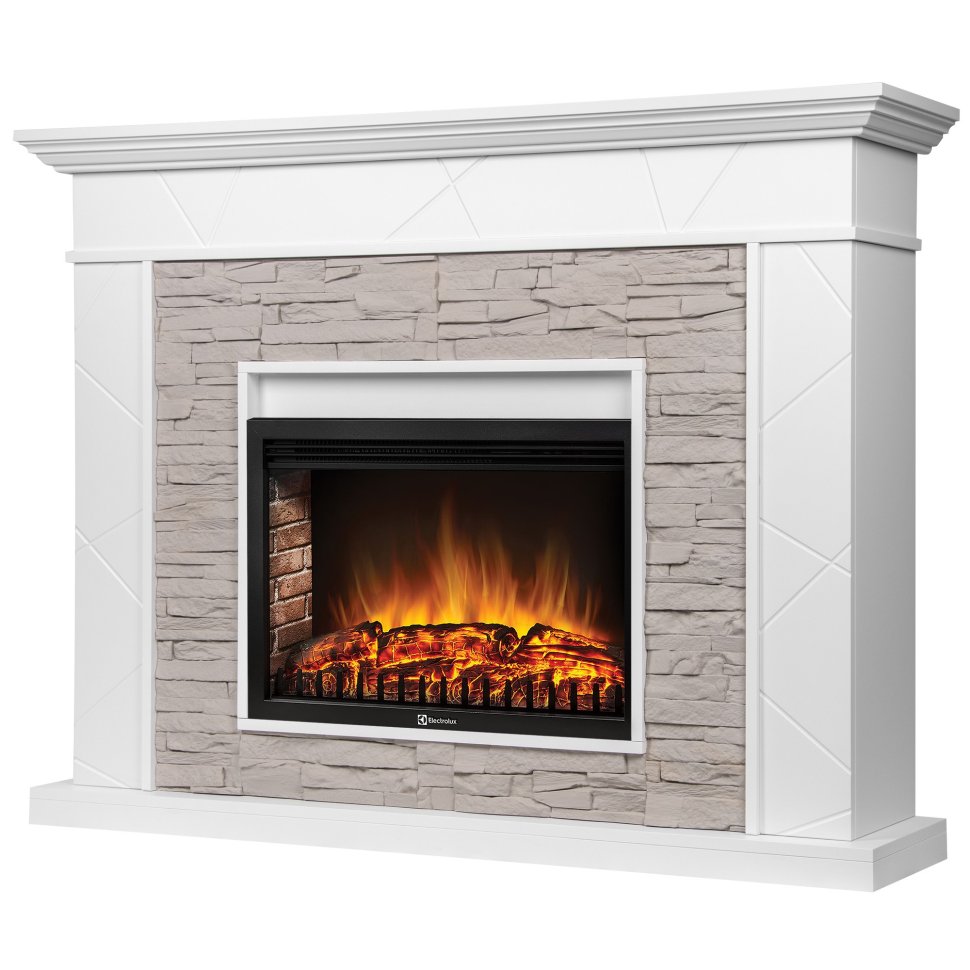 Каминокомплект Firelight Miami 25 с очагом Electrolux EFP/P-2520LS N белый/серый в ДНР