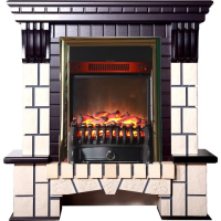 Каминокомплект Interflame Экстер М темный дуб с очагом Majestic FX M Black в ДНР