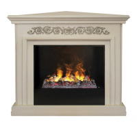 Каминокомплект RealFlame Leticia Corner 26 WT 3D Cassette 630 + Black вставка в ДНР