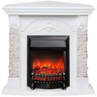 Электрокамин RealFlame Athena Corner GR белый с очагом Fobos Lux Black Электрокамин RealFlame Athena Corner GR белый с очагом Fobos Lux Black