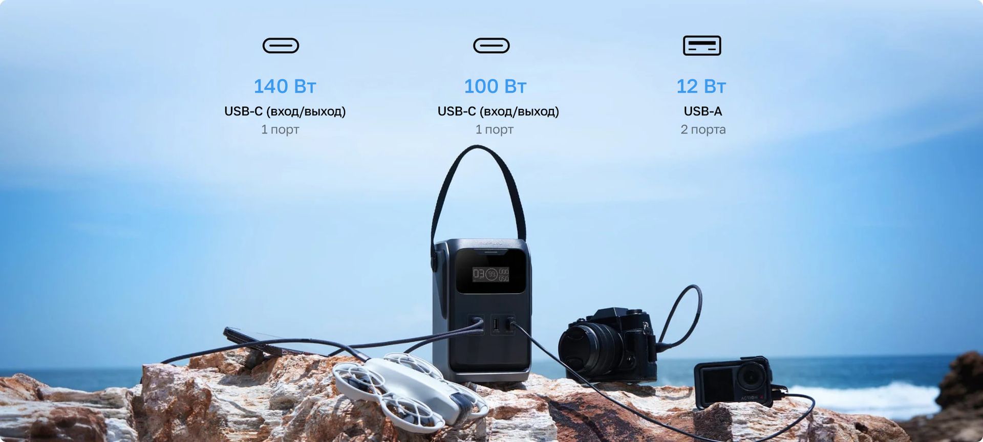 Портативная электростанция EcoFlow TRAIL 200 DC (192 Втч) в ДНР
