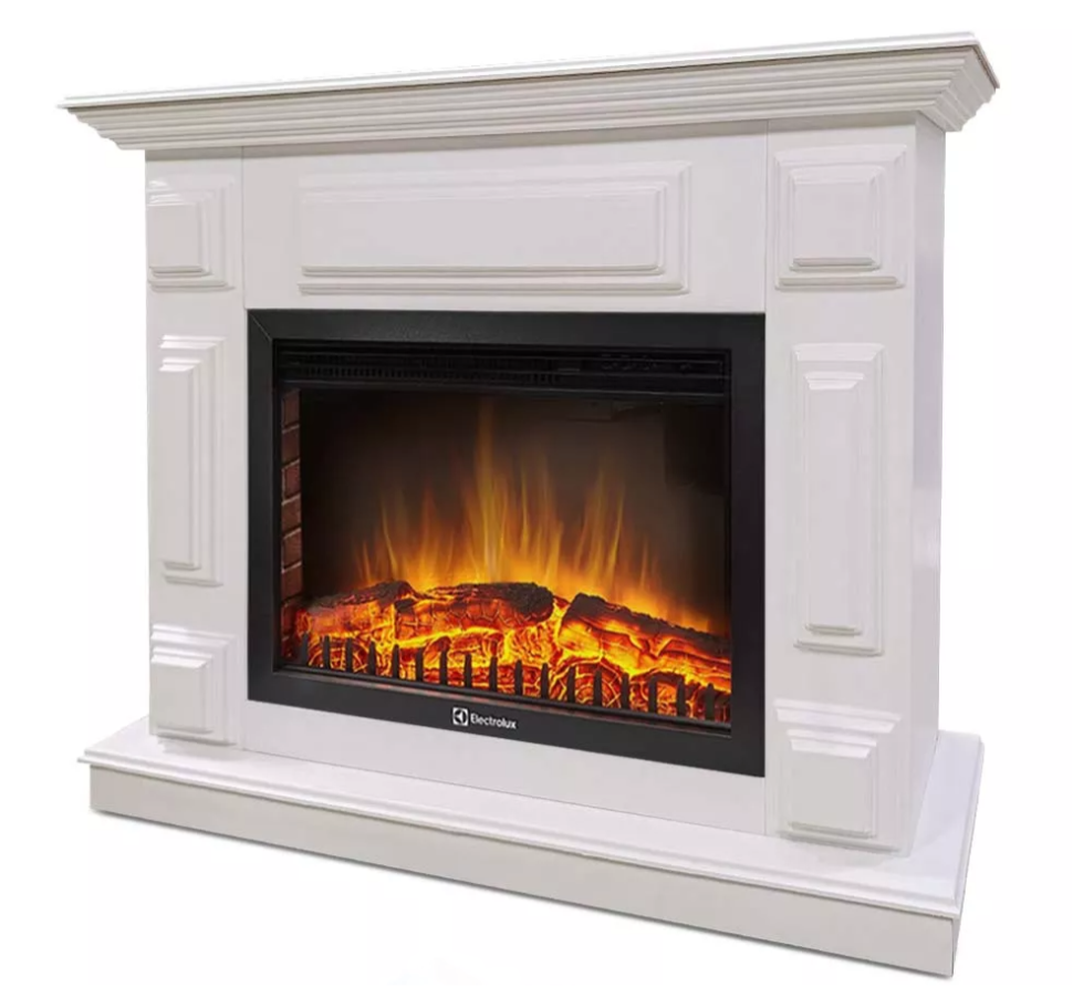 Каминокомплект Хорошие Камины Юпитер с очагом Electrolux EFP/P-2520LS белый в ДНР
