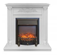 Каминокомплект RealFlame Dominica STD/EUG WT с очагом Fobos Lux Black S в ДНР