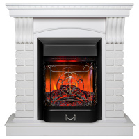 Электрокамин RealFlame Jazz WT белый с очагом Majestic Lux Black RC Электрокамин RealFlame Jazz WT белый с очагом Majestic Lux Black RC