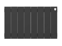 Биметаллический радиатор отопления Royal Thermo PianoForte 300 8 секций Noir Sable