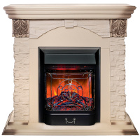 Электрокамин RealFlame Dublin Lux WT с очагом Majestic Lux Black RC Электрокамин RealFlame Dublin Lux WT с очагом Majestic Lux Black RC