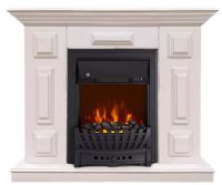 Каминокомплект Хорошие Камины Юпитер с очагом Royal Flame Aspen Black белый в ДНР