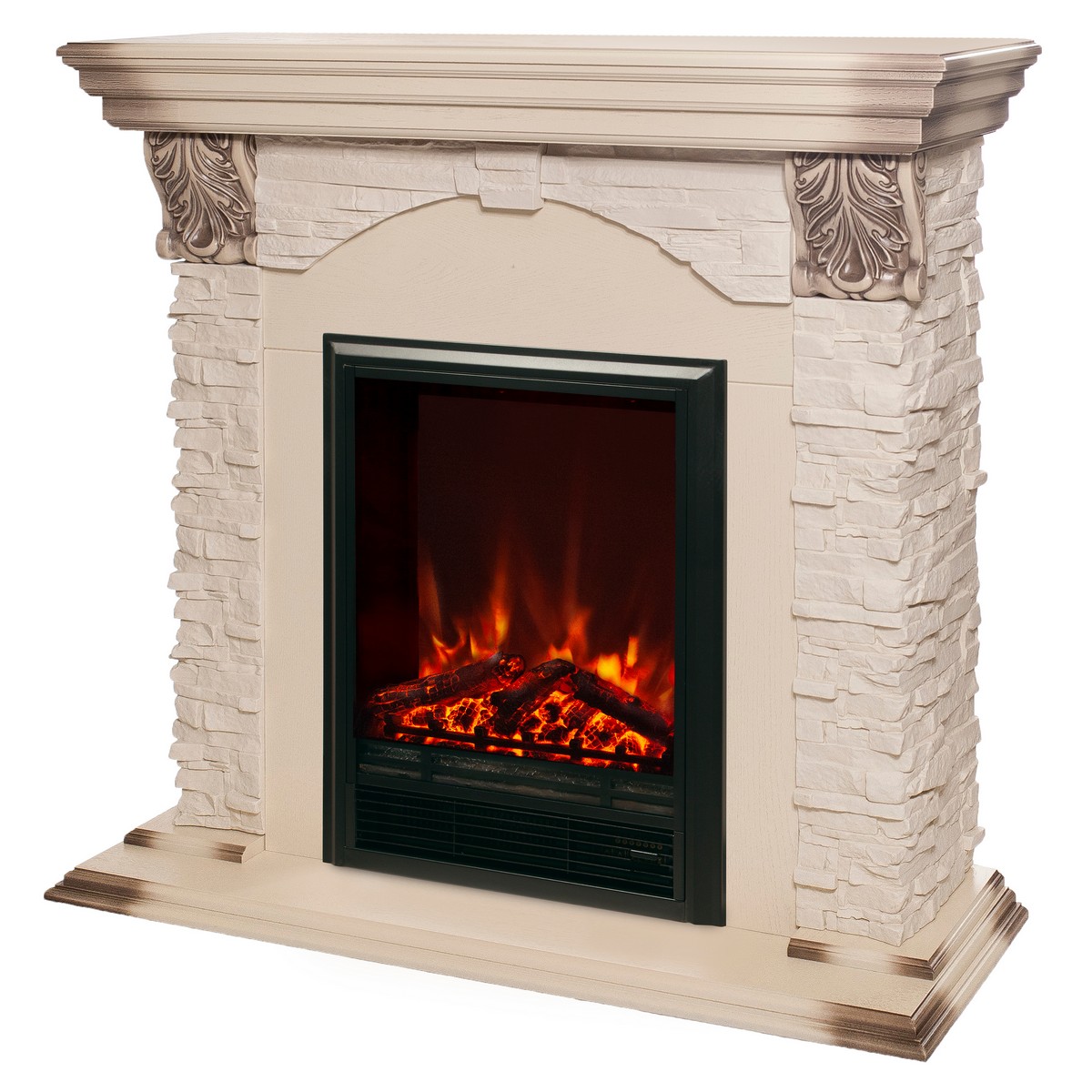 Электрокамин RealFlame Dublin Lux WT с очагом Eugene Электрокамин RealFlame Dublin Lux WT с очагом Eugene