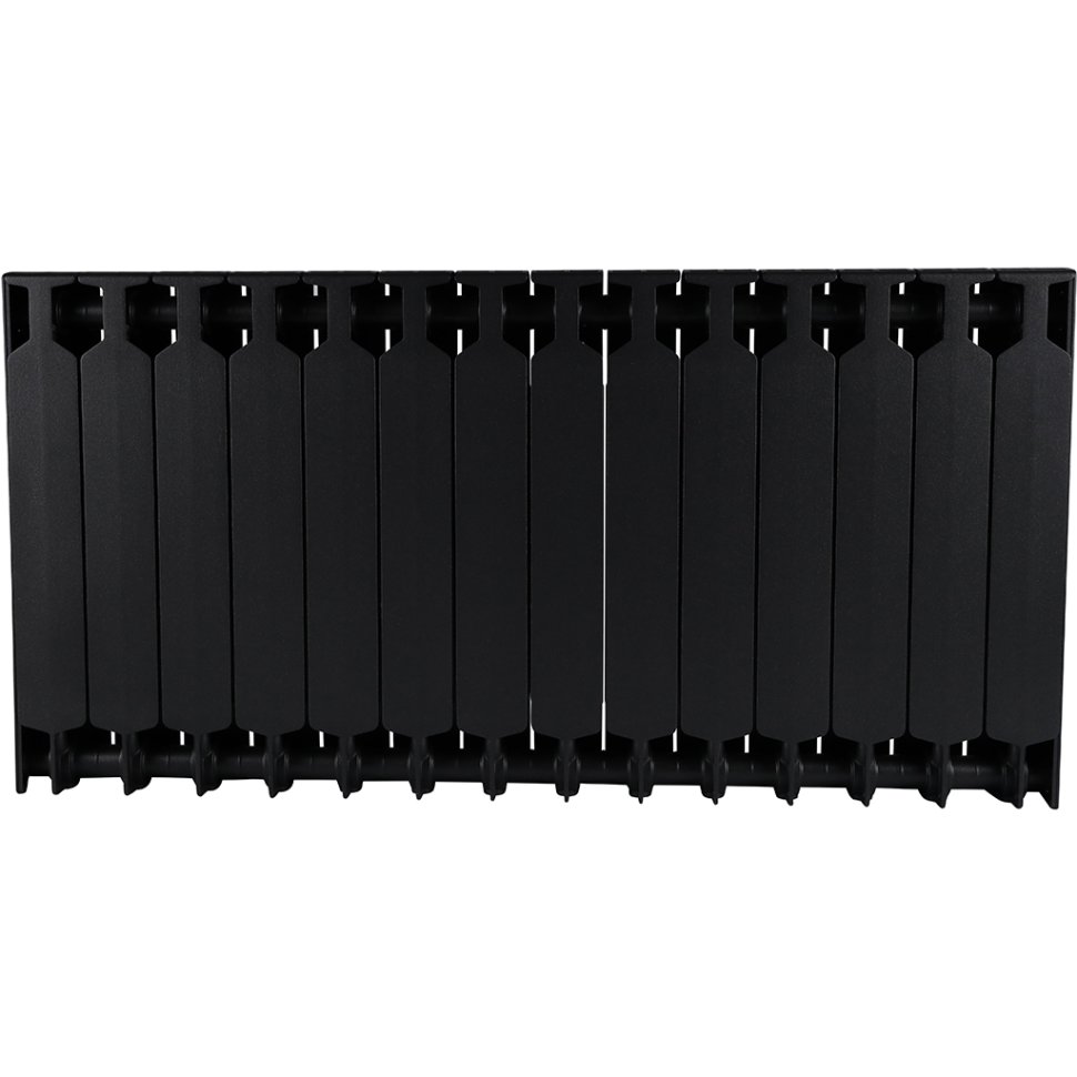 Биметаллический радиатор отопления Rifar Supremo 500 боковое подключение 14 секций антрацит в ДНР