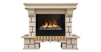 Каминокомплект RealFlame Stone new 26/HL WTG с очагом 3D Cassette 630 + Black вставка в ДНР