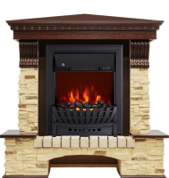 Каминокомплект Royal Flame Pierre Luxe сланец угловой с очагом Aspen Black в ДНР
