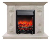 Каминокомплект Хорошие Камины Юпитер с очагом RealFlame Fobos Lux Black цемент в ДНР
