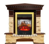 Каминокомплект Royal Flame Pierre Luxe сланец угловой с очагом Majestic FX M Brass в ДНР