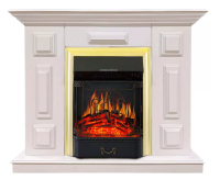 Каминокомплект Хорошие Камины Юпитер с очагом Royal Flame Majestic FX Brass белый в ДНР