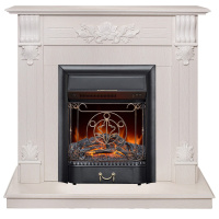 Электрокамин RealFlame Ottawa WT белое золото с очагом Majestic Lux Black