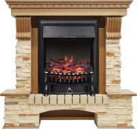 Каминокомплект Royal Flame Pierre Luxe сланец с очагом Fobos FX Black в ДНР