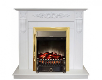 Каминокомплект RealFlame Dominica STD/EUG WT с очагом Fobos Lux Brass S в ДНР