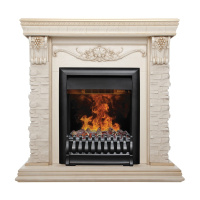 Электрокамин RealFlame Patricia WT белый дуб с золотой патиной c очагом 3D Oregan Электрокамин RealFlame Patricia WT белый дуб с золотой патиной c очагом 3D Oregan