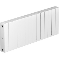 Биметаллический радиатор отопления Rifar Supremo 350 боковое подключение 14 секций белый RAL 9016 в ДНР