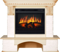 Каминокомплект Royal Flame Pierre Luxe сланец мелкий белый c очагом Vision 23 EF LED 3D FX в ДНР