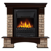 Каминокомплект Firelight Forte Wood Classic с очагом Electrolux EFP/P-1020LS камень коричневый/шпон темный дуб в ДНР