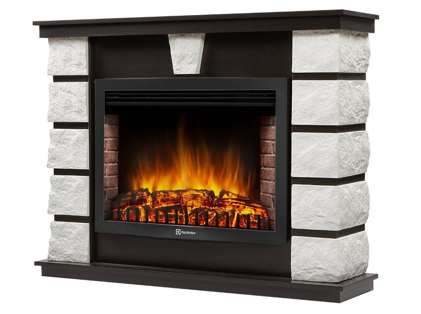 Каминокомплект Firelight Excalibur 30 с очагом Electrolux EFP/P-3020LS камень белый/шпон венге в ДНР