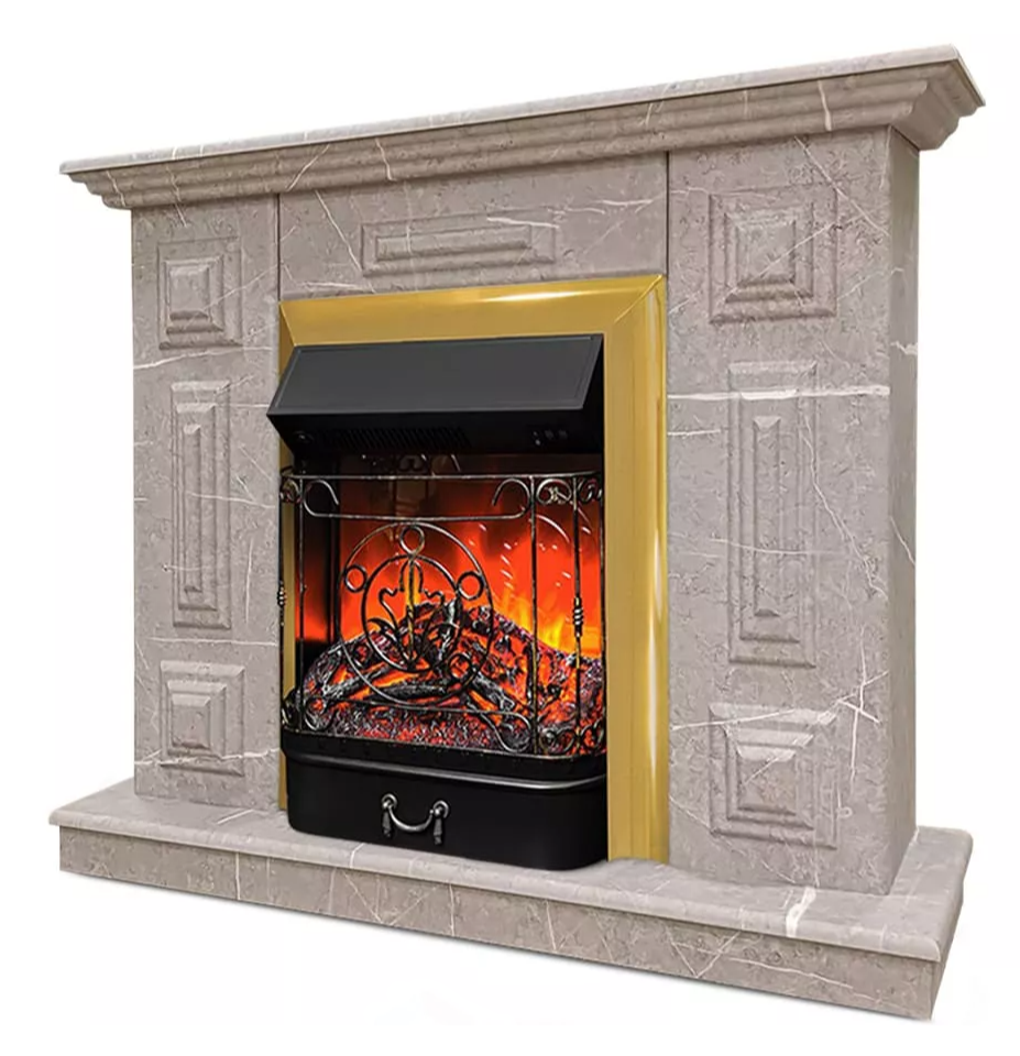 Каминокомплект Хорошие Камины Юпитер с очагом RealFlame Majestic Lux BR S мрамор в ДНР