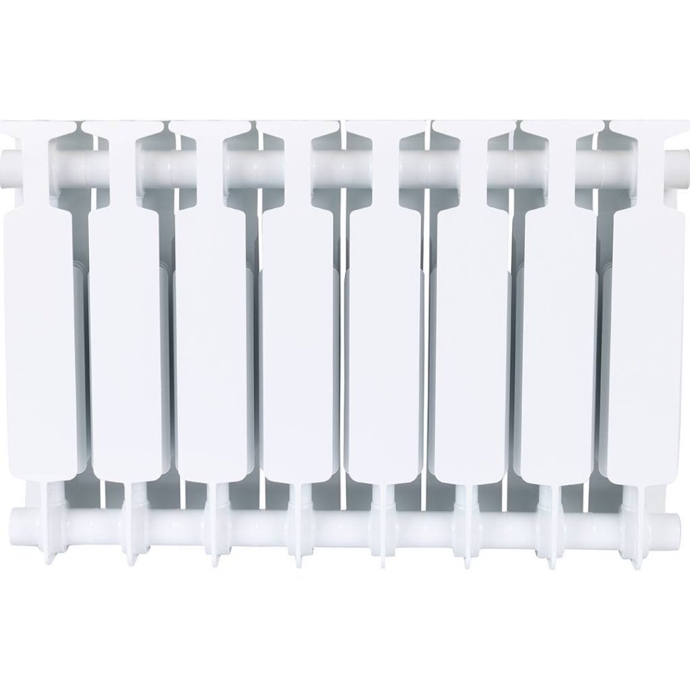 Биметаллический радиатор отопления Rifar Monolit 350 боковое подключение 8 секций белый RAL 9016 в ДНР