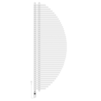 Электрический полотенцесушитель Primoclima Parus 1600*600 43 трубки 800W белый в ДНР