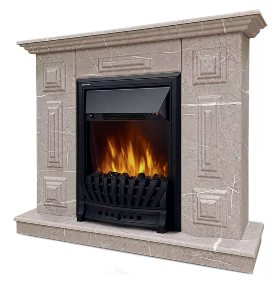 Каминокомплект Хорошие Камины Юпитер с очагом Electrolux Classic EFP/P-1020LS мрамор в ДНР