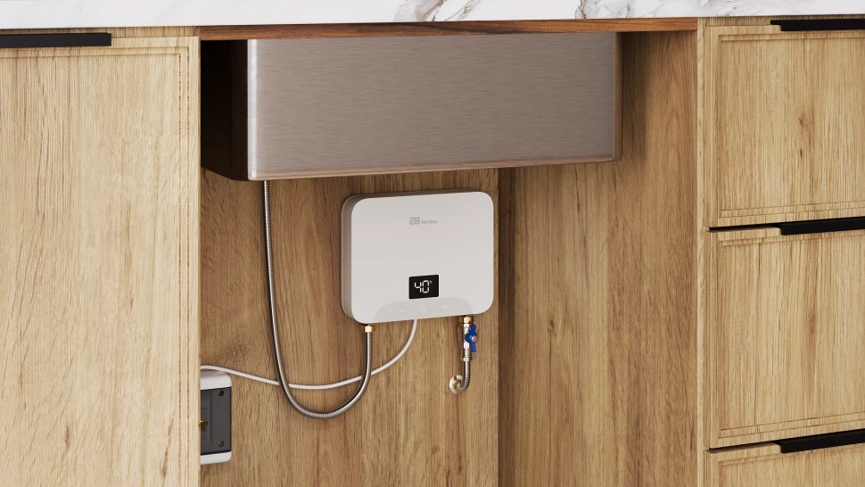 Проточный электрический водонагреватель E8 tempo KLE60 белый пластик в ДНР