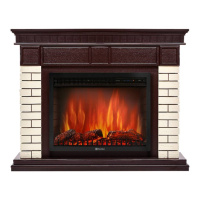 Каминокомплект Firelight Bricks 30 с очагом Electrolux EFP/P-3020LS N камень бежевый/шпон темный дуб в ДНР