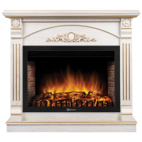 Каминокомплект Firelight Barocco 30 с очагом Electrolux EFP/P-3020LS шпон белый дуб с золотой патиной в ДНР