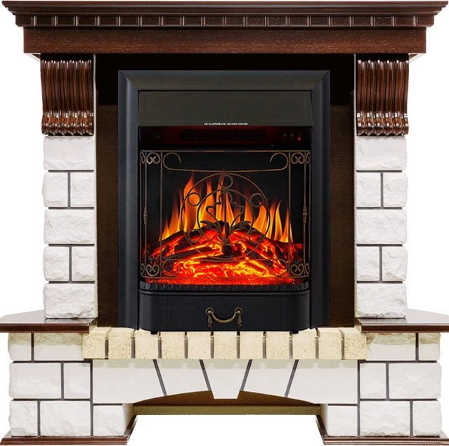 Каминокомплект Royal Flame Pierre Luxe с очагом Majestic FX Black в ДНР