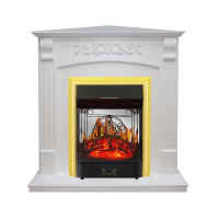 Каминокомплект Royal Flame Sorrento угловой c очагом Majestic FX M Brass в ДНР