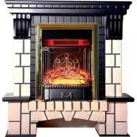 Каминокомплект Interflame Экстер М венге с очагом Majestic FX M Brass в ДНР